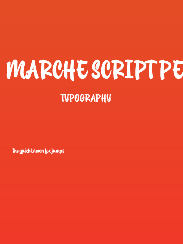 Marche Script PERSONAL USE Regular Poster
