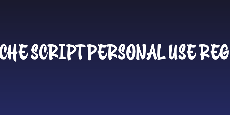 Marche Script PERSONAL USE Regular Social Header