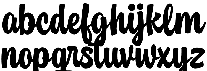 Marche Script PERSONAL USE Regular Font LOWERCASE