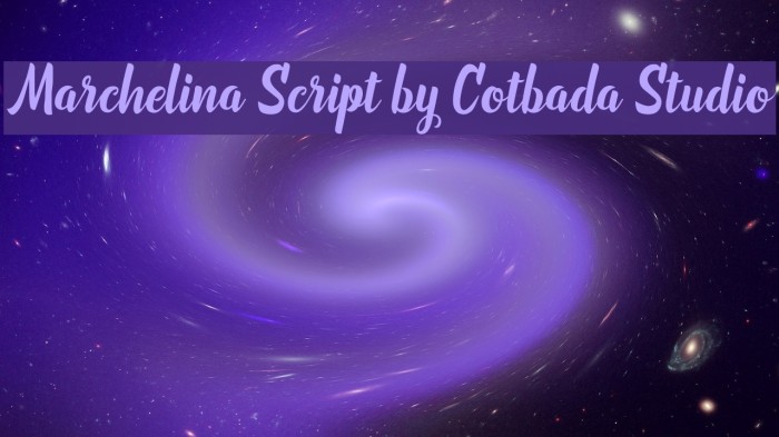 Marchelina Script by Cotbada Studio Fuentes examples