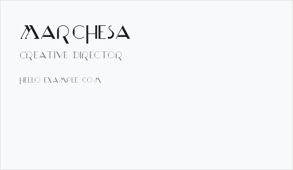 Marchesa Business Card
