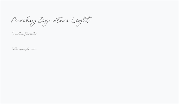 Marchey Signature Light Business Card