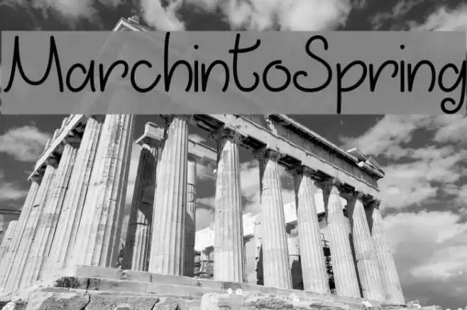 MarchintoSpring Font examples