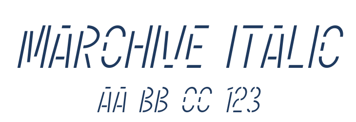 Marchive Italic Font Preview