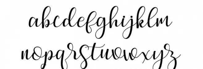 MarchyScript Caratteri MINUSCOLO