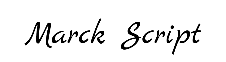 Az oldalon használható betűtípusok Marck-Script