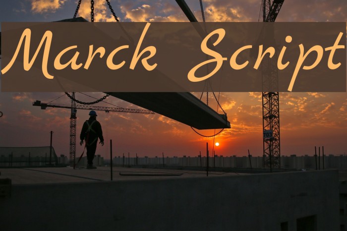 Marck Script Font examples