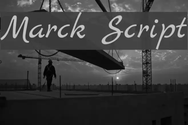 Marck Script Fuentes examples