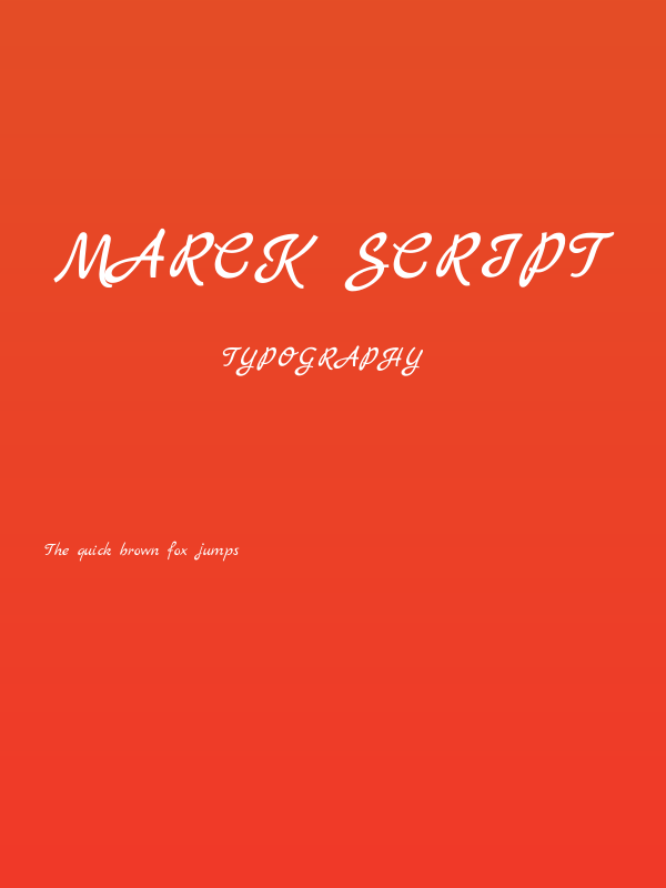 Marck Script Poster