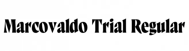 Marcovaldo Trial Regular  les polices de caractères gratuit tlcharger