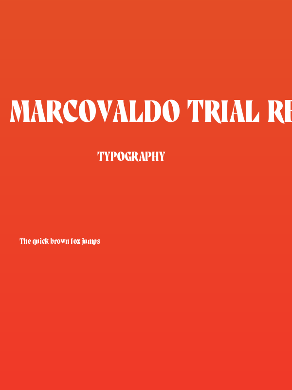 Marcovaldo Trial Regular Poster