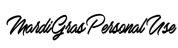 Mardi Gras Personal Use  Frei Schriftart Herunterladen