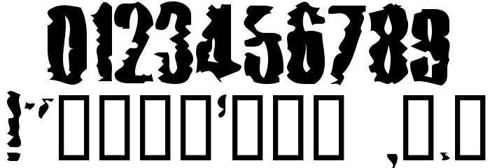 Mardi Gross Drunktype Font OTHER CHARS