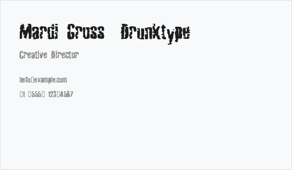 Mardi Gross  Drunktype Business Card