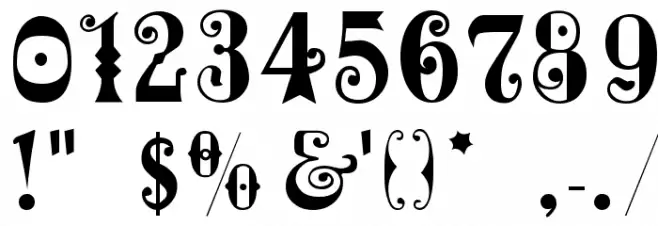 MardiGras Font OTHER CHARS