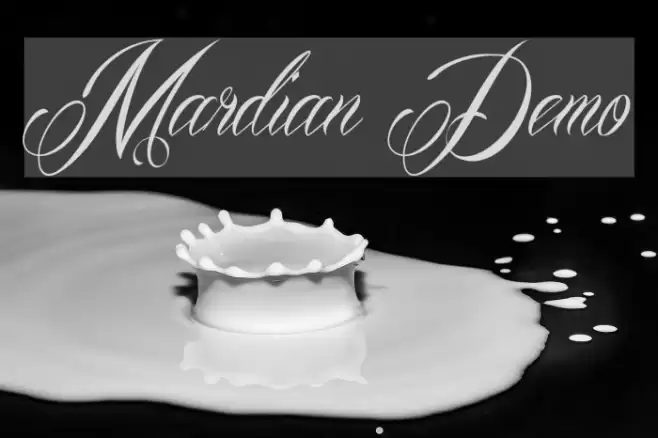 Mardian Demo Font examples
