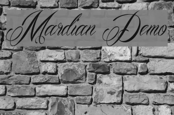 Mardian Demo Font examples