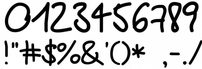 Mareen's Print Font OTHER CHARS