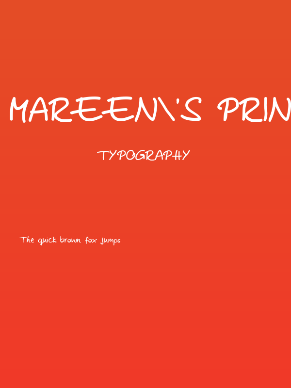 Mareen's Print Poster