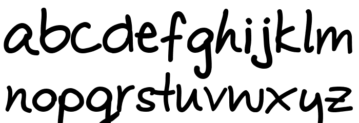 Mareen's Print Font LOWERCASE