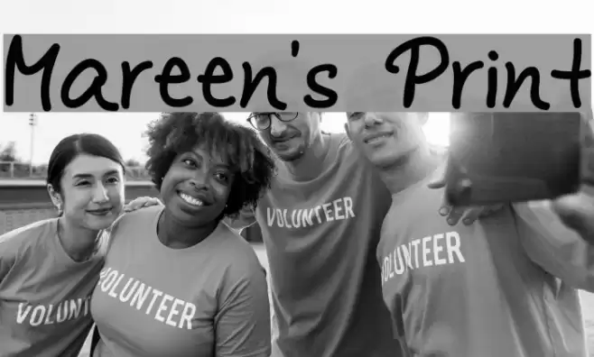 Mareen's Print Font examples