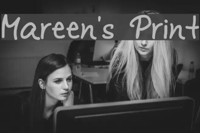 Mareen's Print Font examples