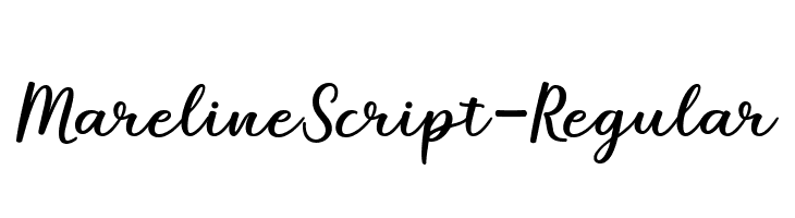 MarelineScript-Regular  les polices de caractères gratuit tlcharger