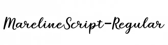 MarelineScript-Regular  تنزيل الخطوط