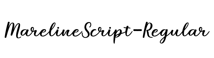 MarelineScript-Regular  Скачать бесплатные шрифты