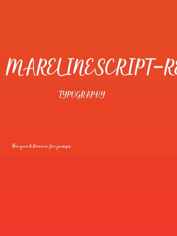 MarelineScript-Regular Poster