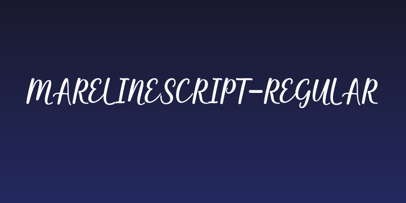 MarelineScript-Regular Social Header