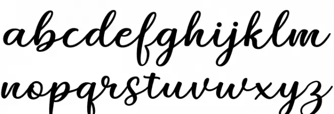 MarelineScript-Regular 字体 小写