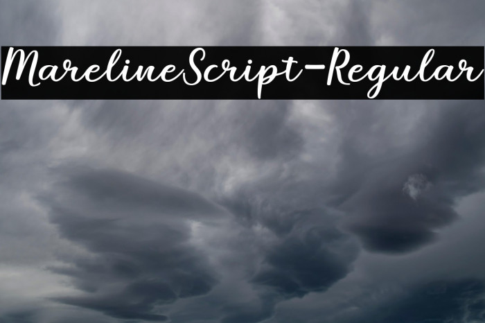 MarelineScript-Regular Example 1