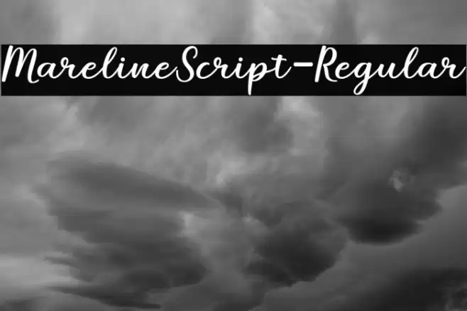 MarelineScript-Regular Font examples
