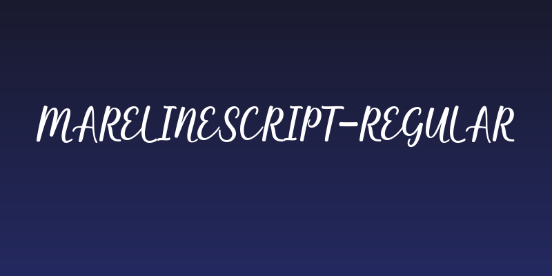 MarelineScript-Regular Social Header