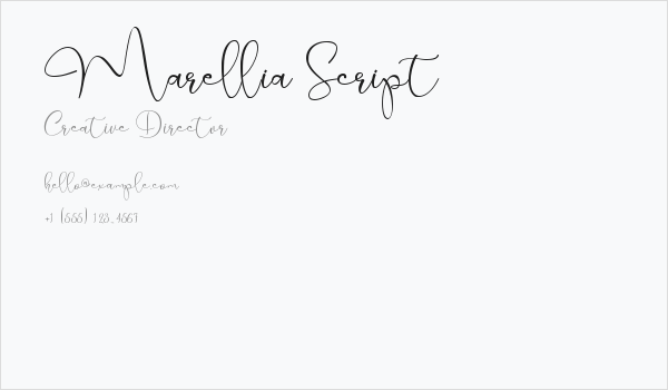 Marellia Script Business Card