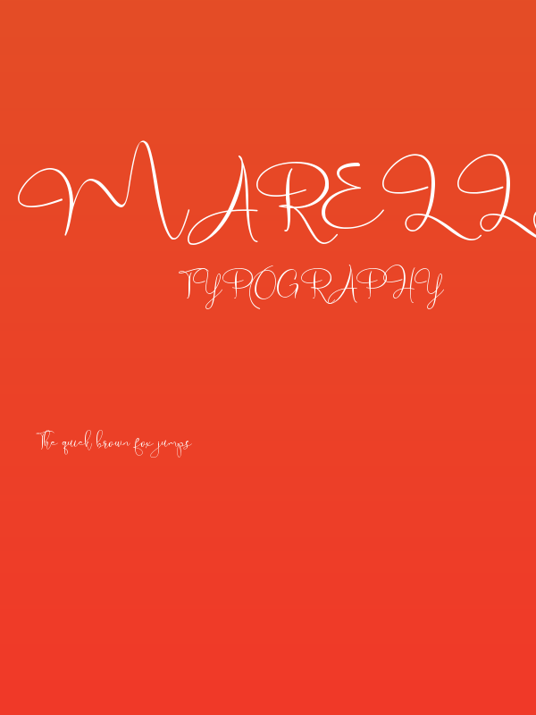 Marellia Script Poster