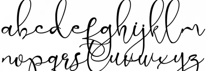 Marellia Script フォント 小文字