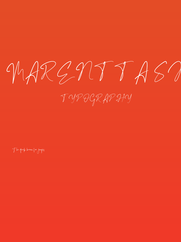 Marentta Signature Regular Poster