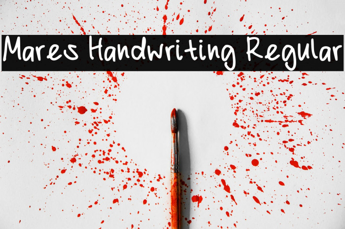 Mares Handwriting Regular Example 1