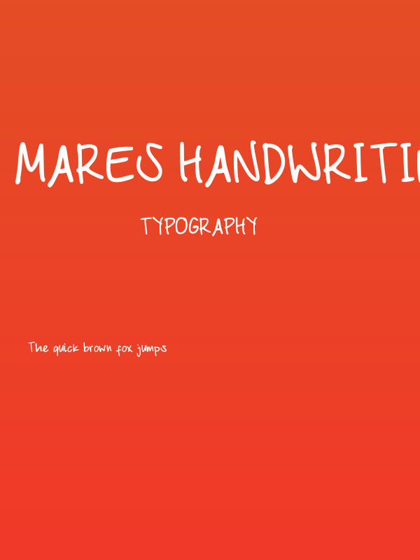 Mares Handwriting Regular Poster