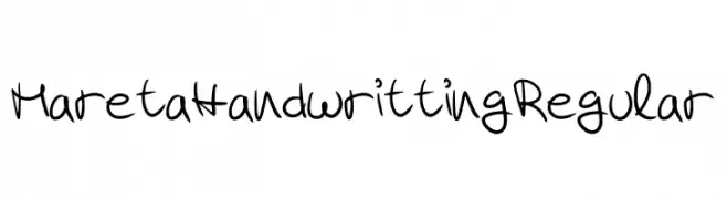 Mareta Handwritting Regular  Frei Schriftart Herunterladen