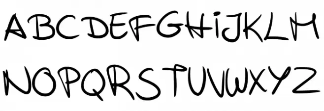 Mareta Handwritting Regular 字体 大写