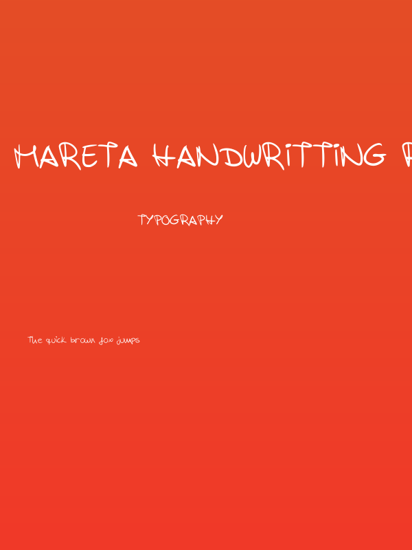 Mareta Handwritting Regular Poster