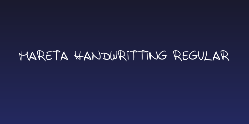 Mareta Handwritting Regular Social Header