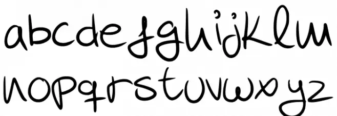 Mareta Handwritting Regular 字体 小写