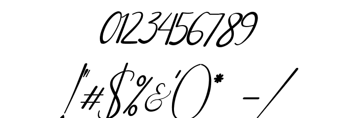 Maretha Italic Font OTHER CHARS