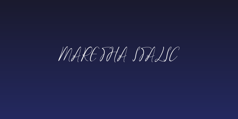 Maretha Italic Social Header