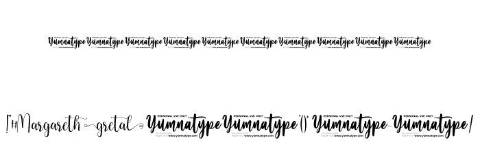 Margareth Gretal PersonaL Use Font OTHER CHARS