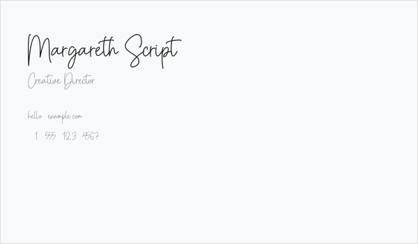 Margareth Script Business Card